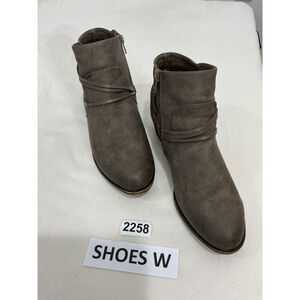 Womans Madden Girl Become Brown Full Leather Strappy Bootie Size 9 M